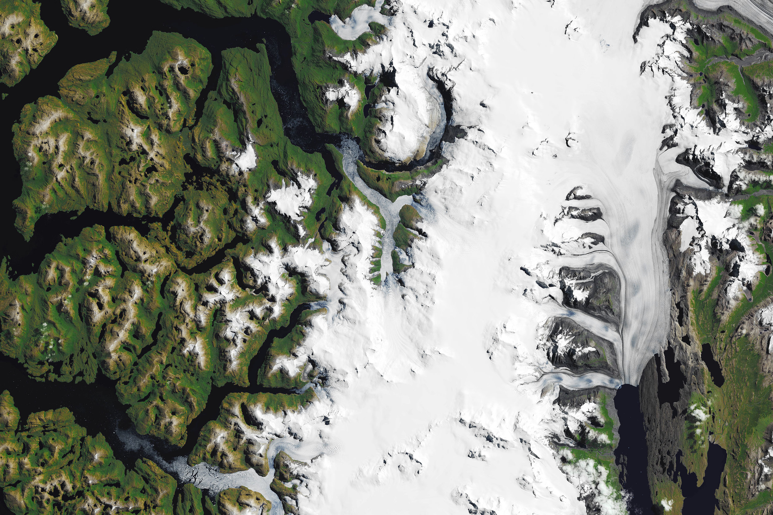 Image: Glacial Retreat at a Non-glacial Pace, South Patagonian Icefield 2017. Source:    USGS/NASA Landsat