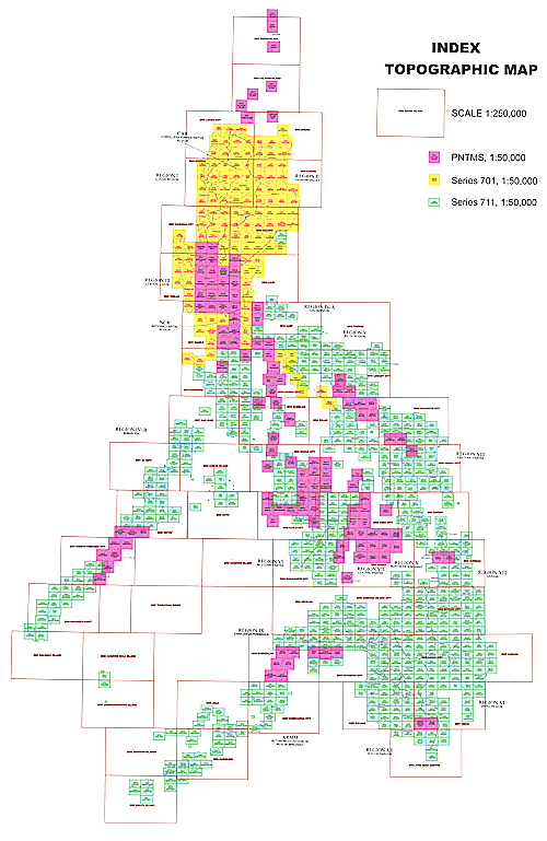 Topographic Maps 1:50,000 Scale.  Accessed Nov 06, 2018. Source: National Mapping and Resource Information Authority.