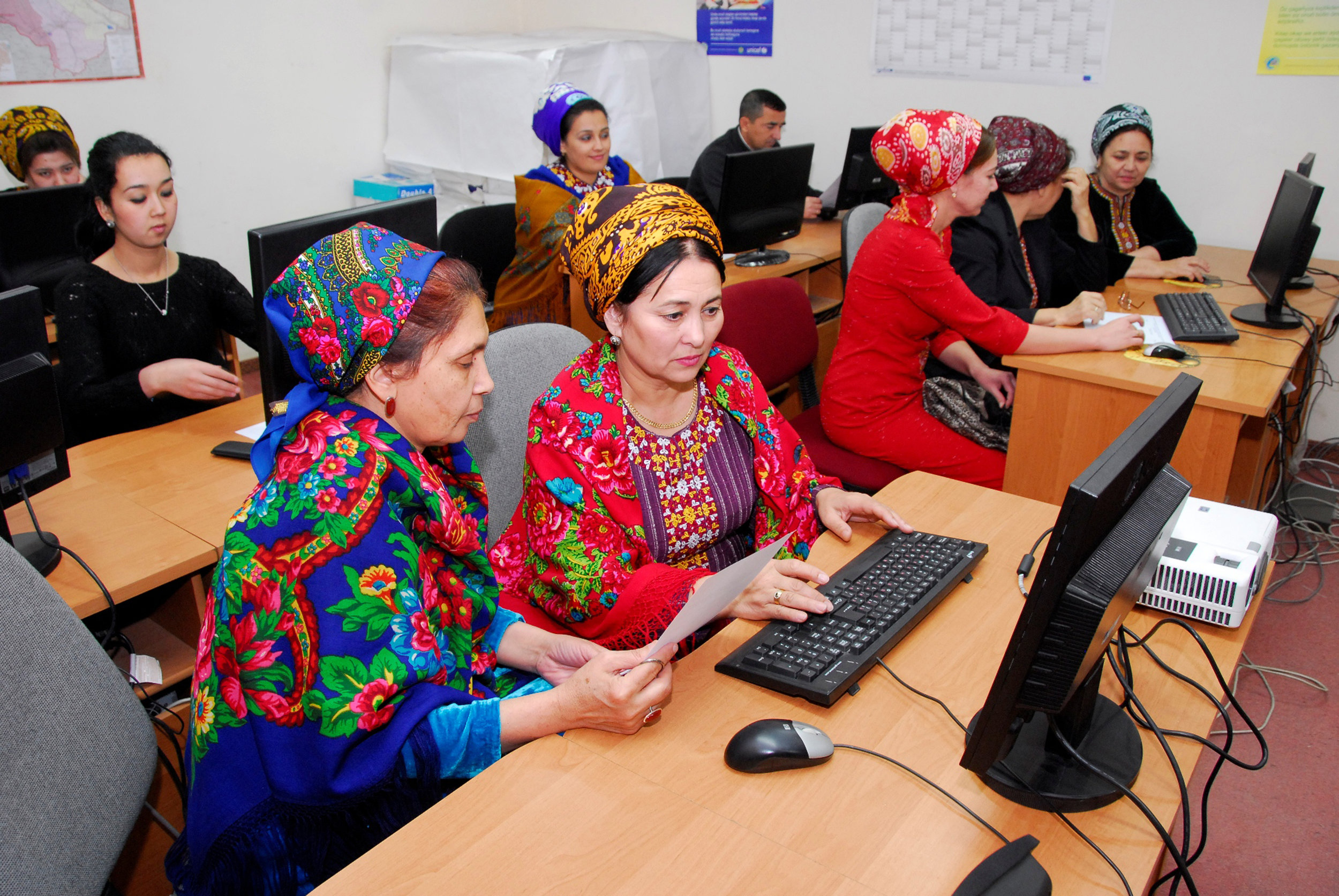 Statisticians entering data into the database for further processing and analysis.    Source   : World Bank via Flickr