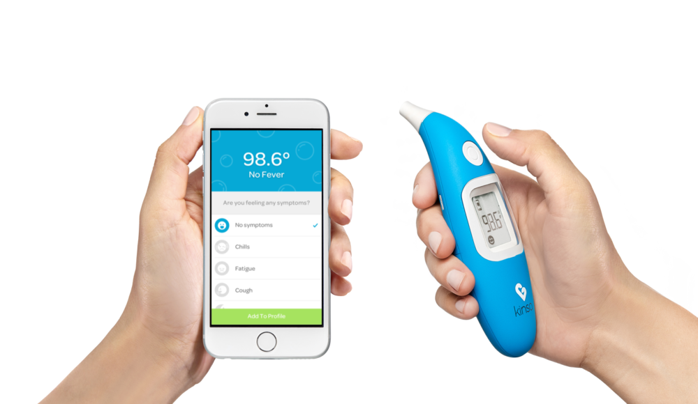 A Kinsa smart thermometer